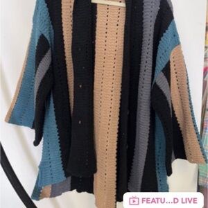 Pol Multicolor Open-Front Sweater